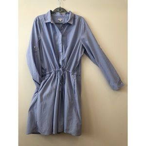 GAP Pinstripe Chambray Shirtdress
